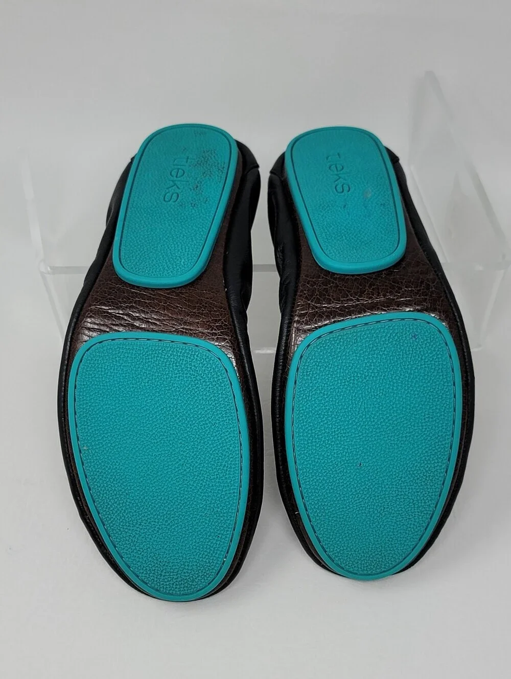 Tieks by Gavrieli California Navy Blue Leather Ballet Flats Slip On Shoes Size 8
